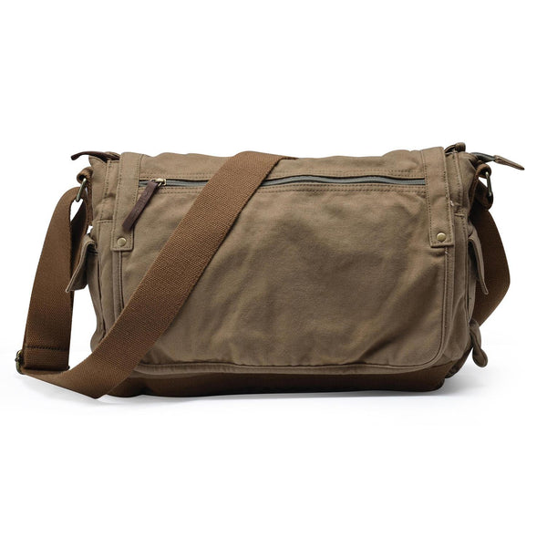 Men's Vintage Canvas Messenger Bag, Casual Travel Crossbody Bag