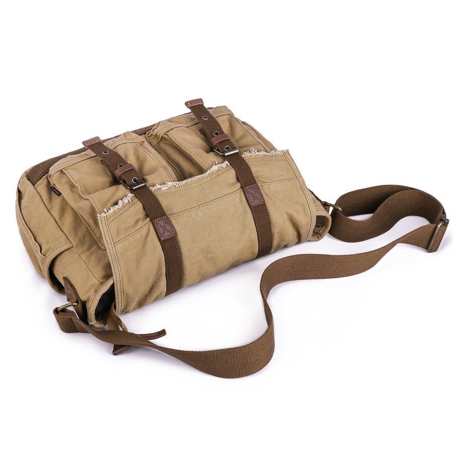 Canvas Frayed Style Messenger Bags #80808 - Gootium