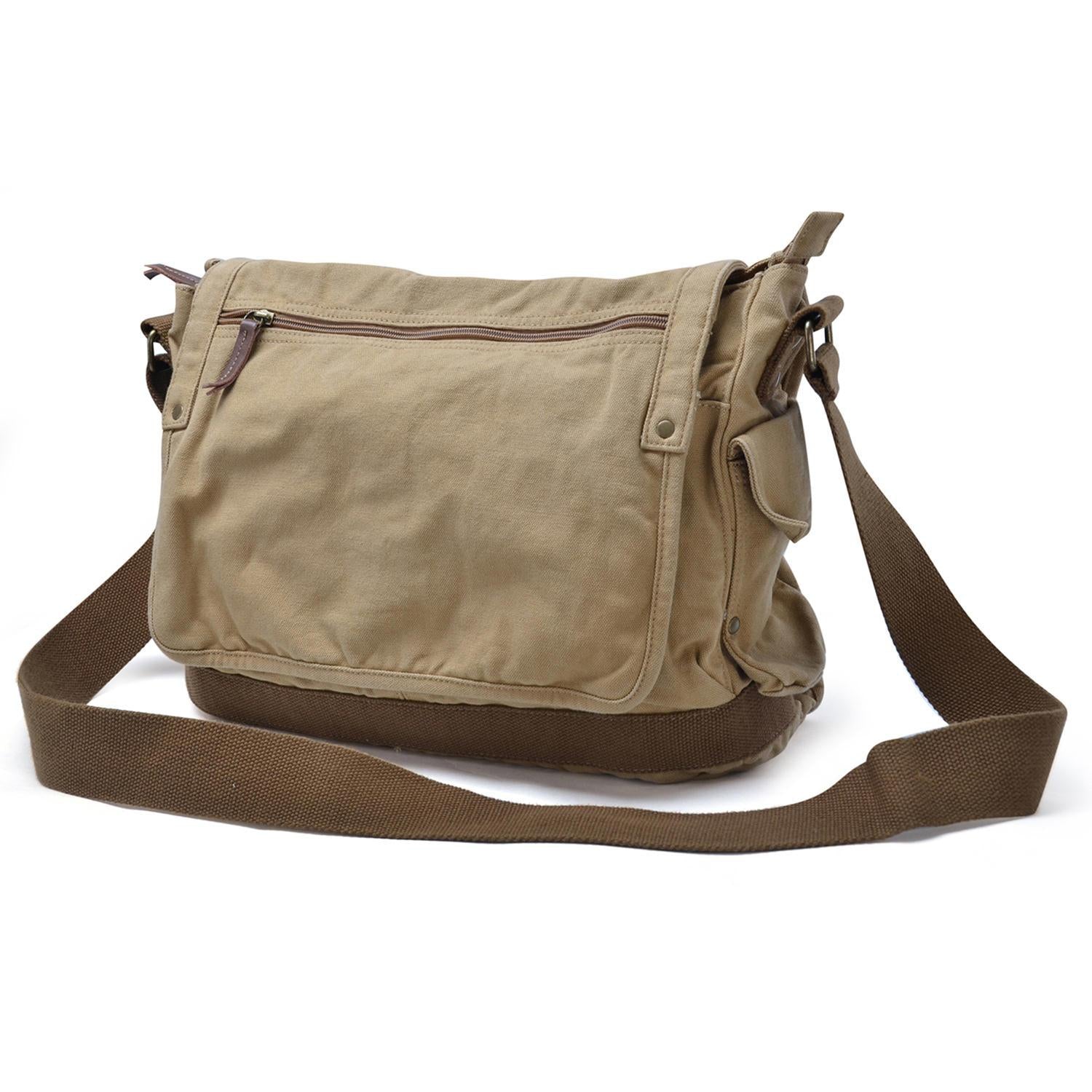 Men's Messenger Bag, Vintage Small Canvas Shoulder Bags Crossbody