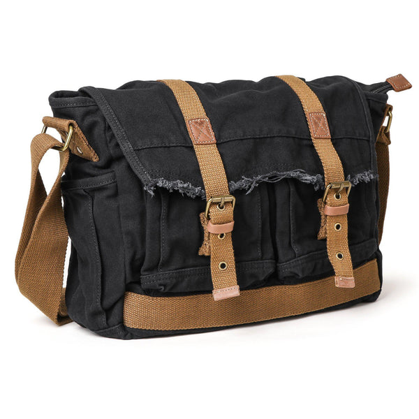 Canvas Frayed Style Messenger Bags #80808 - Gootium