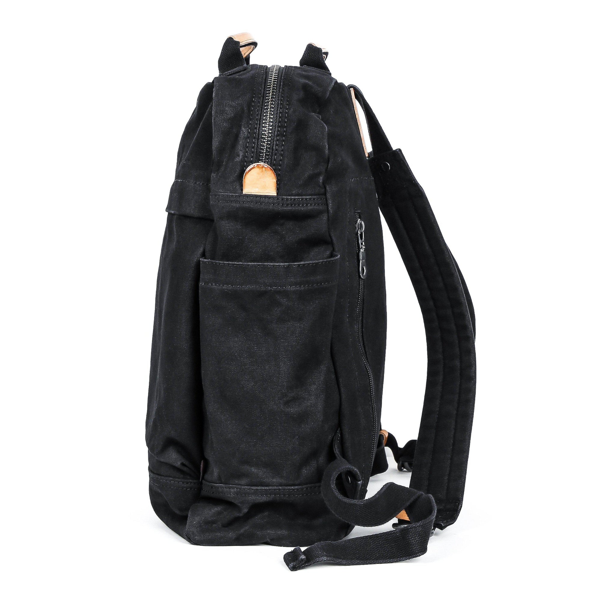 Front Pocket Small Plain Canvas Backpack —